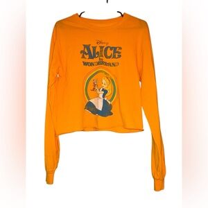 Disney Alice in Wonderland Cropped Long Sleeve Top